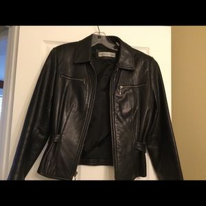 Black leather jacket